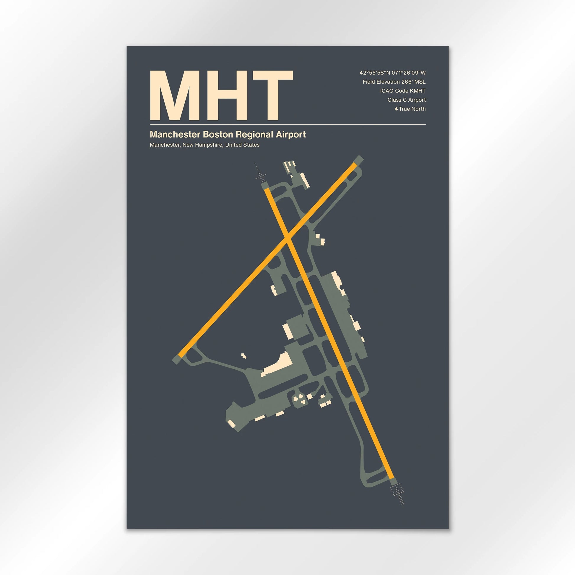 MHT | Manchester - Mid - Century Slate - 12×18" - No Frame