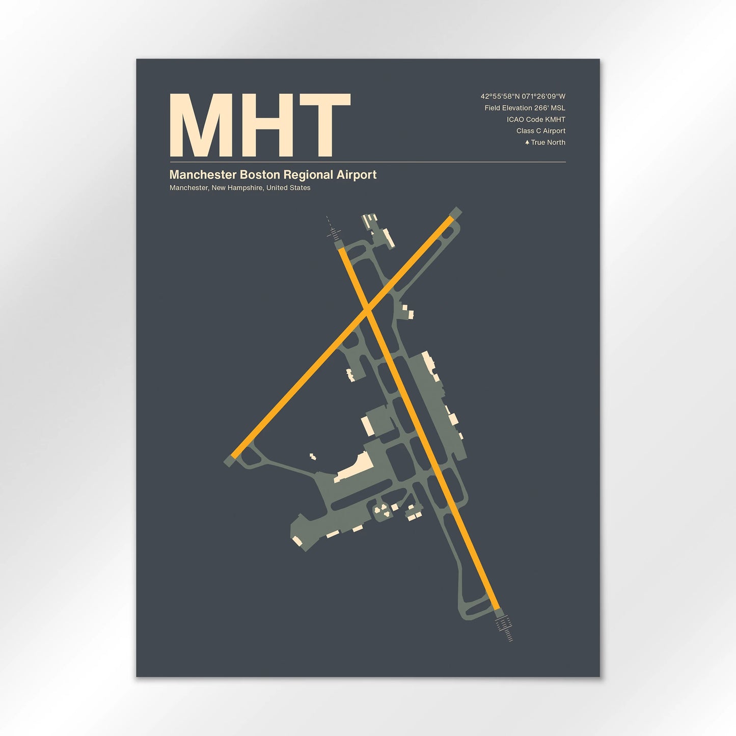 MHT | Manchester - Mid - Century Slate - 18×24" - No Frame