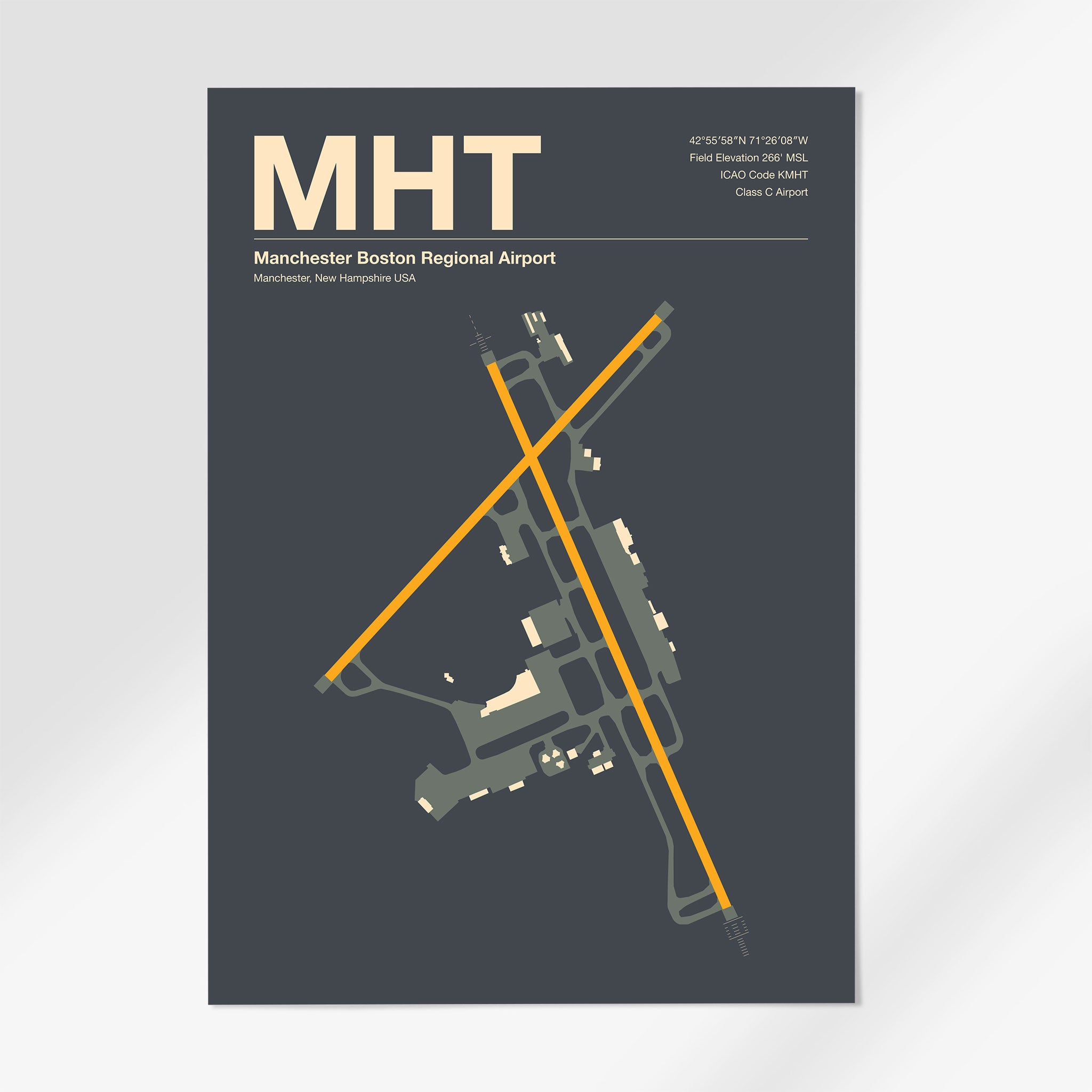 MHT | Manchester - 24×36" - Mid - Century Slate - No Frame