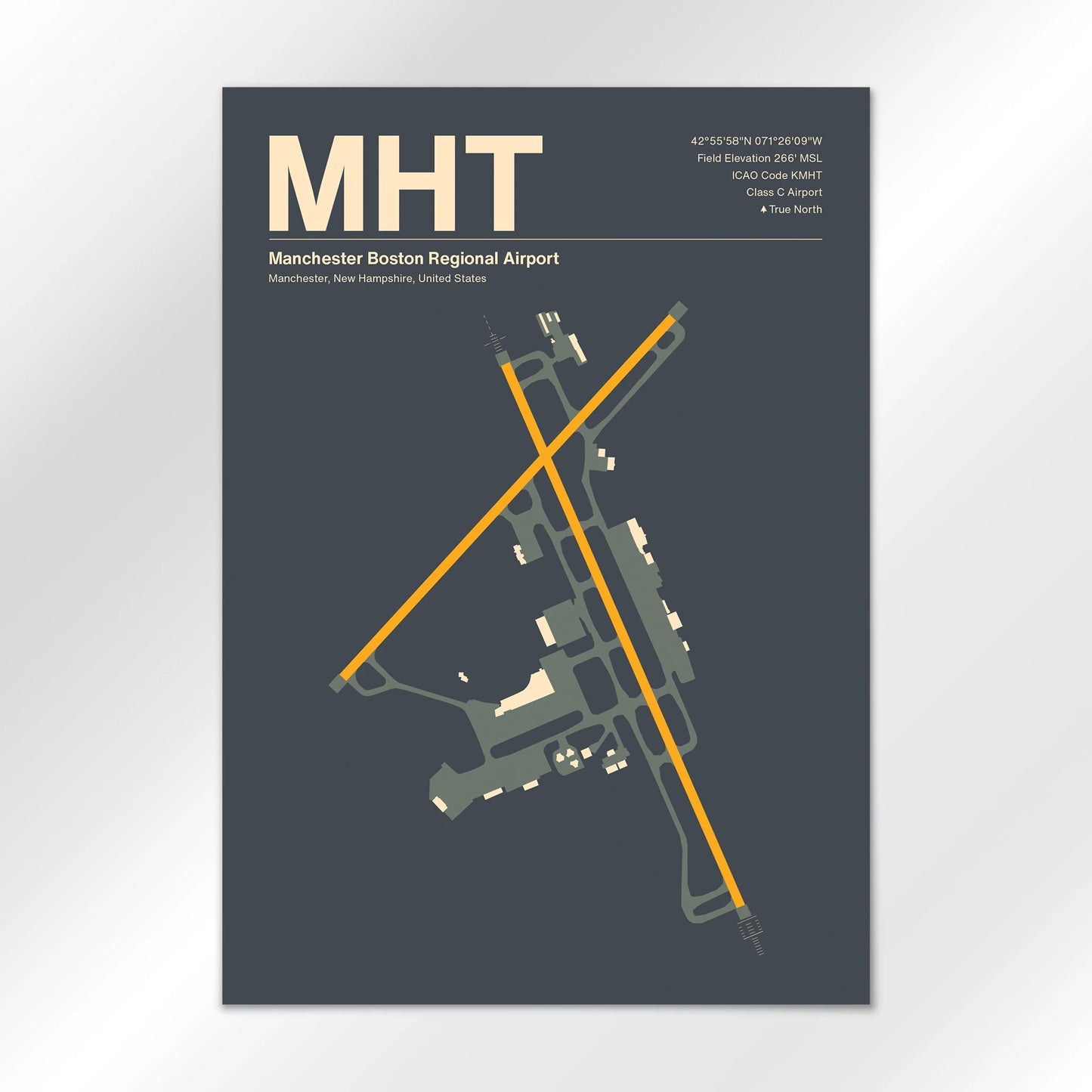MHT | Manchester - Mid - Century Slate - A2 - No Frame