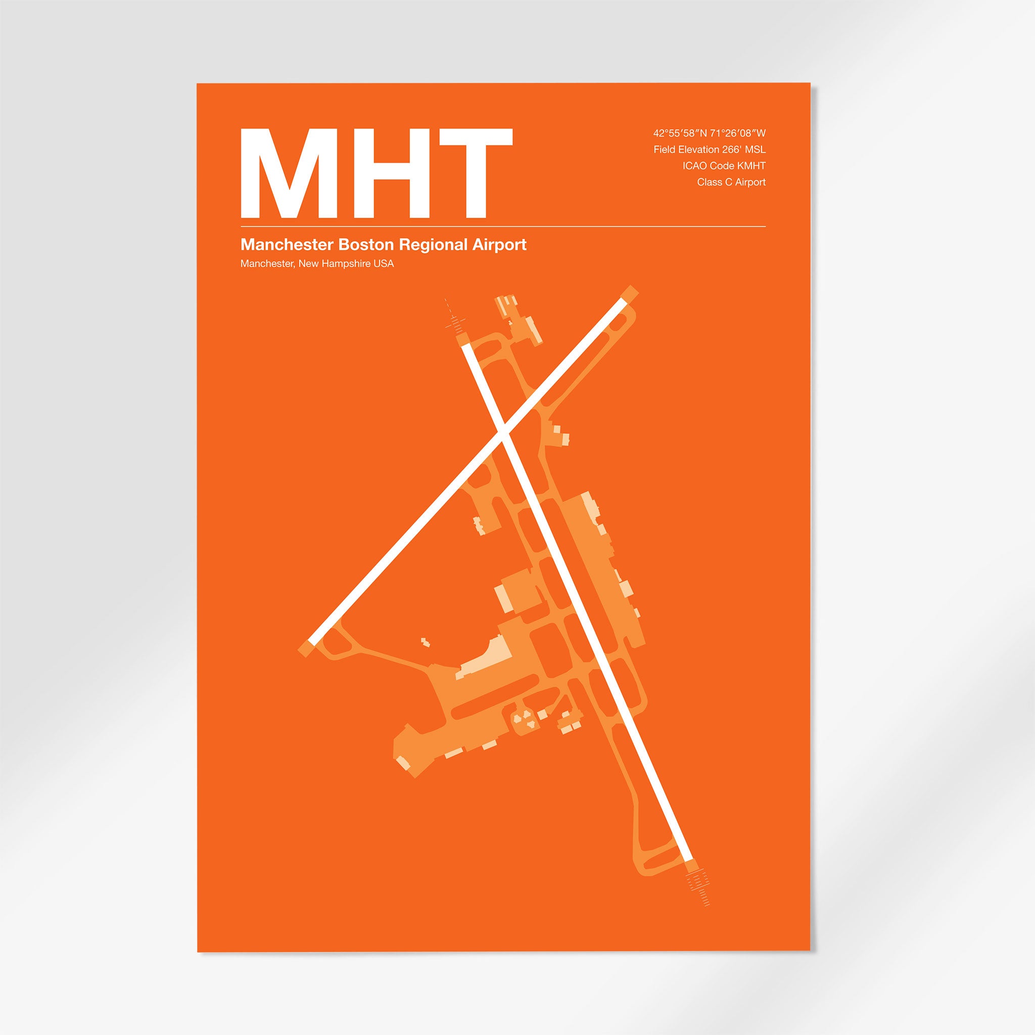 MHT | Manchester - 24×36" - Sunset Orange - No Frame