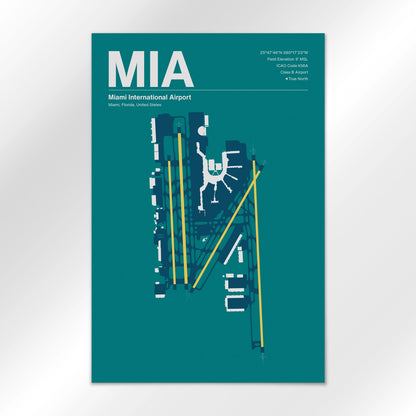 MIA | Miami - Mid - Century Moss - 12×18" - No Frame