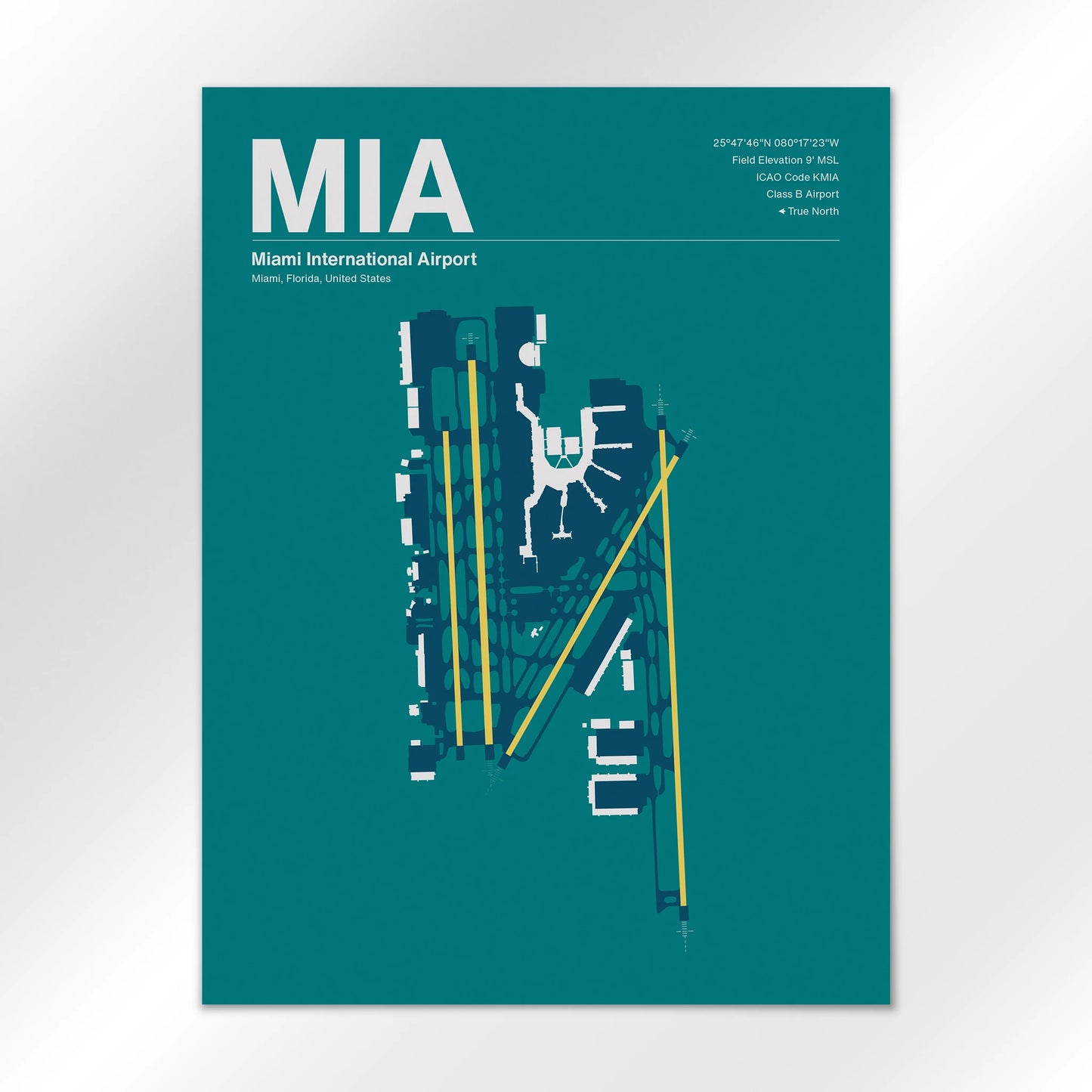 MIA | Miami - Mid - Century Moss - 18×24" - No Frame