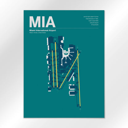 MIA | Miami - Mid - Century Moss - 18×24" - No Frame