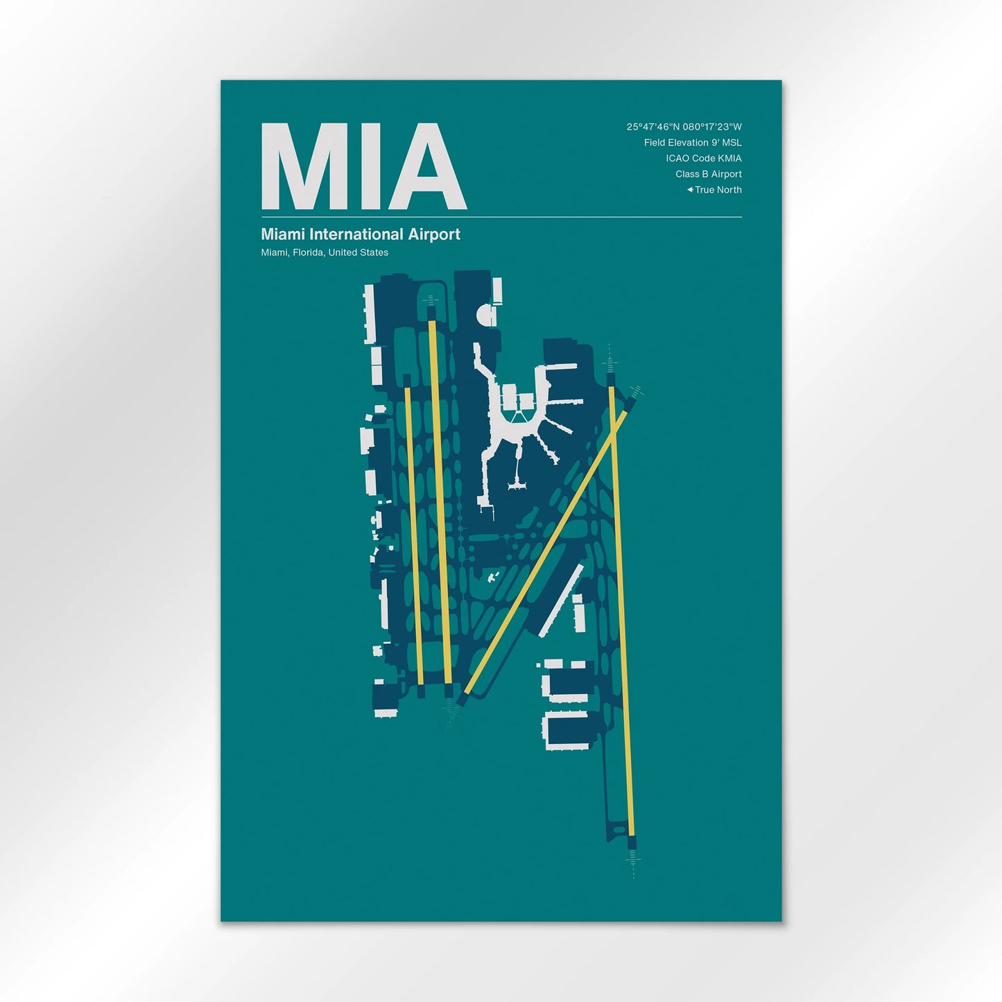 MIA | Miami - Mid - Century Moss - 24×36" - No Frame