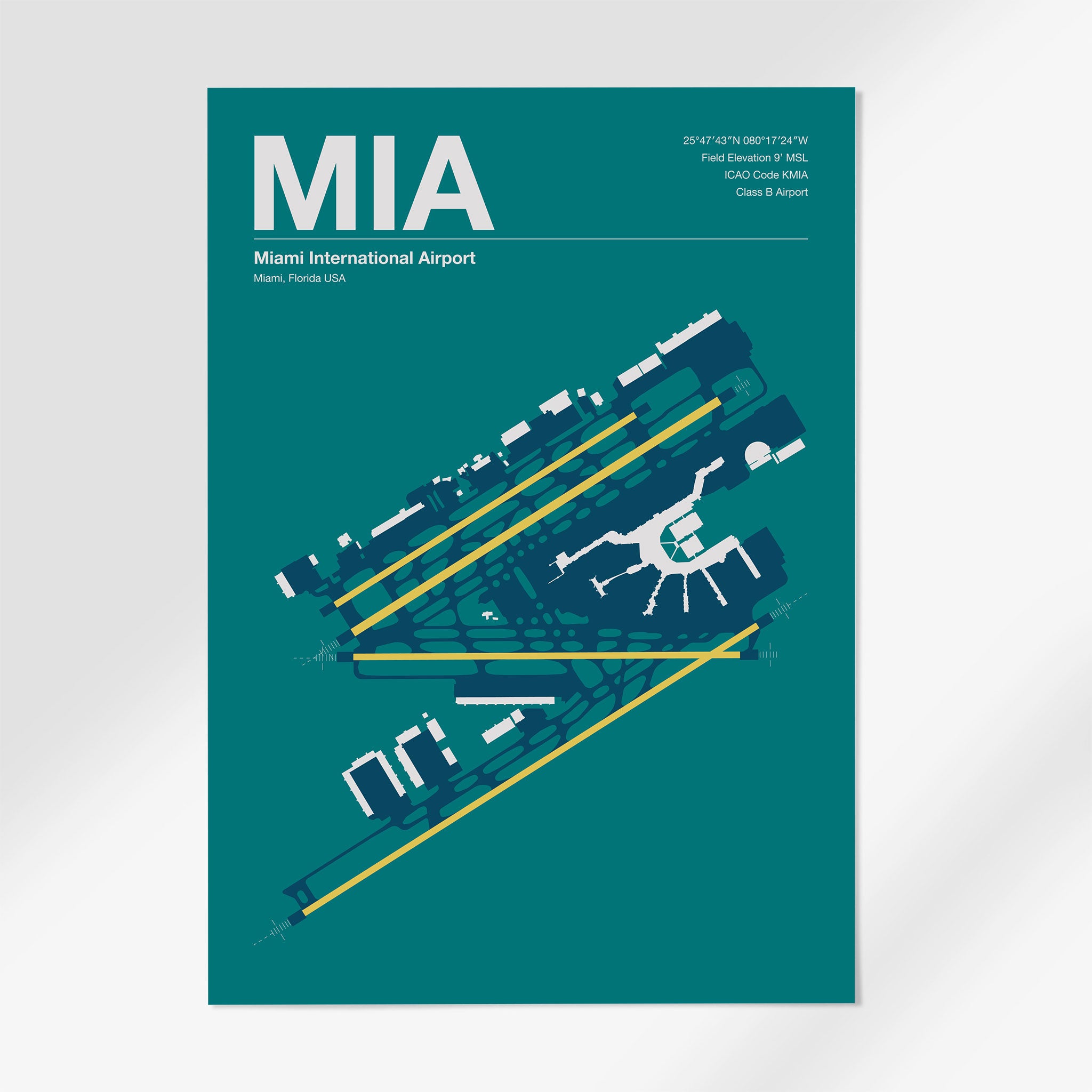MIA | Miami - A3 - Mid - Century Moss - No Frame