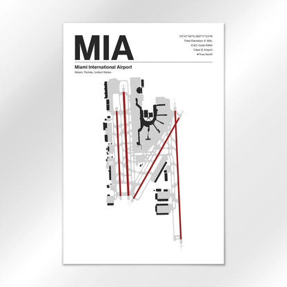 MIA | Miami - Mid - Century Modern - 12×18" - No Frame
