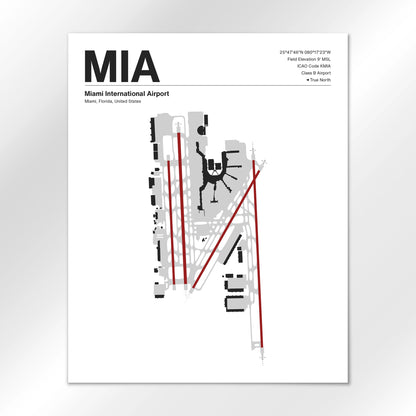 MIA | Miami - Mid - Century Modern - 16×20" - No Frame