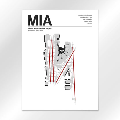 MIA | Miami - Mid - Century Modern - 18×24" - No Frame