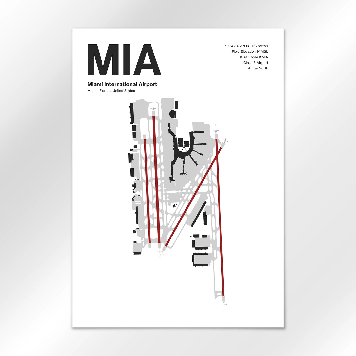 MIA | Miami - Mid - Century Modern - A1 - No Frame