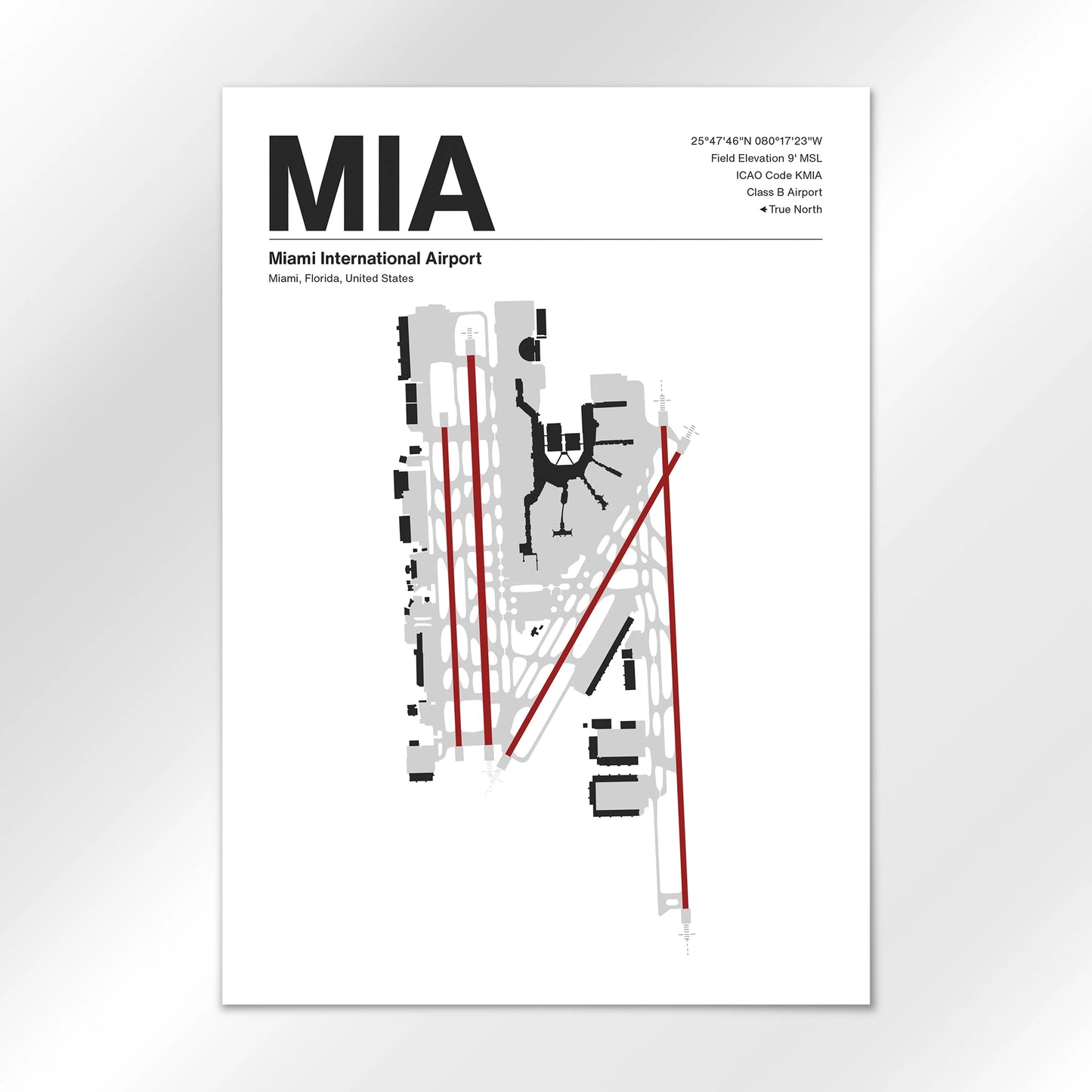 MIA | Miami - Mid - Century Modern - A2 - No Frame