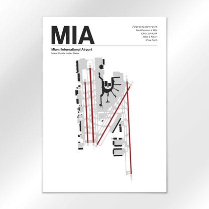 MIA | Miami - Mid - Century Modern - A2 - No Frame