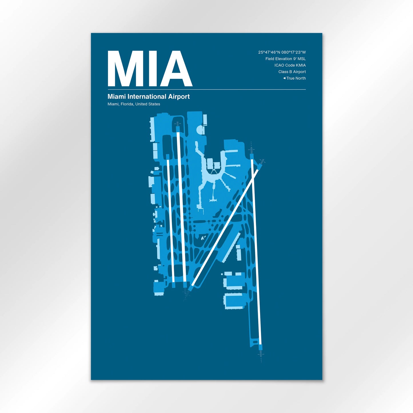 MIA | Miami - Skyline Blue - 12×18" - No Frame