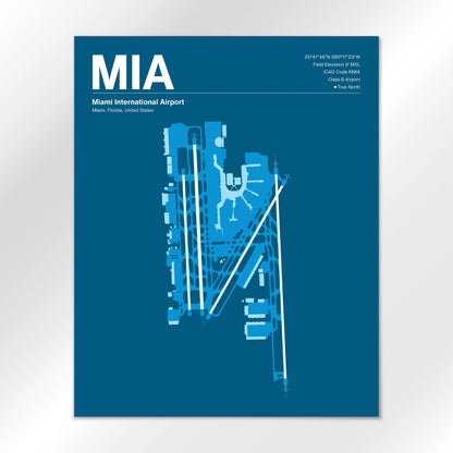 MIA | Miami - Skyline Blue - 16×20" - No Frame
