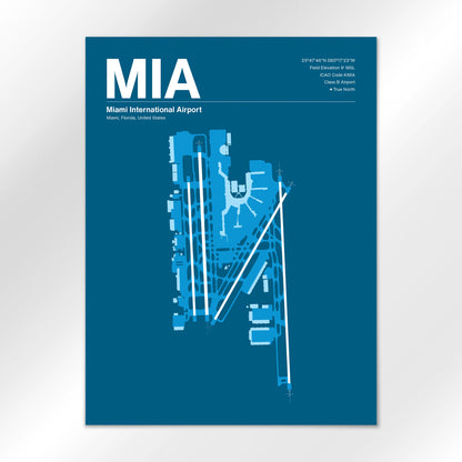 MIA | Miami - Skyline Blue - 18×24" - No Frame