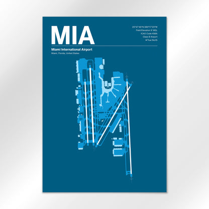MIA | Miami - Skyline Blue - A1 - No Frame