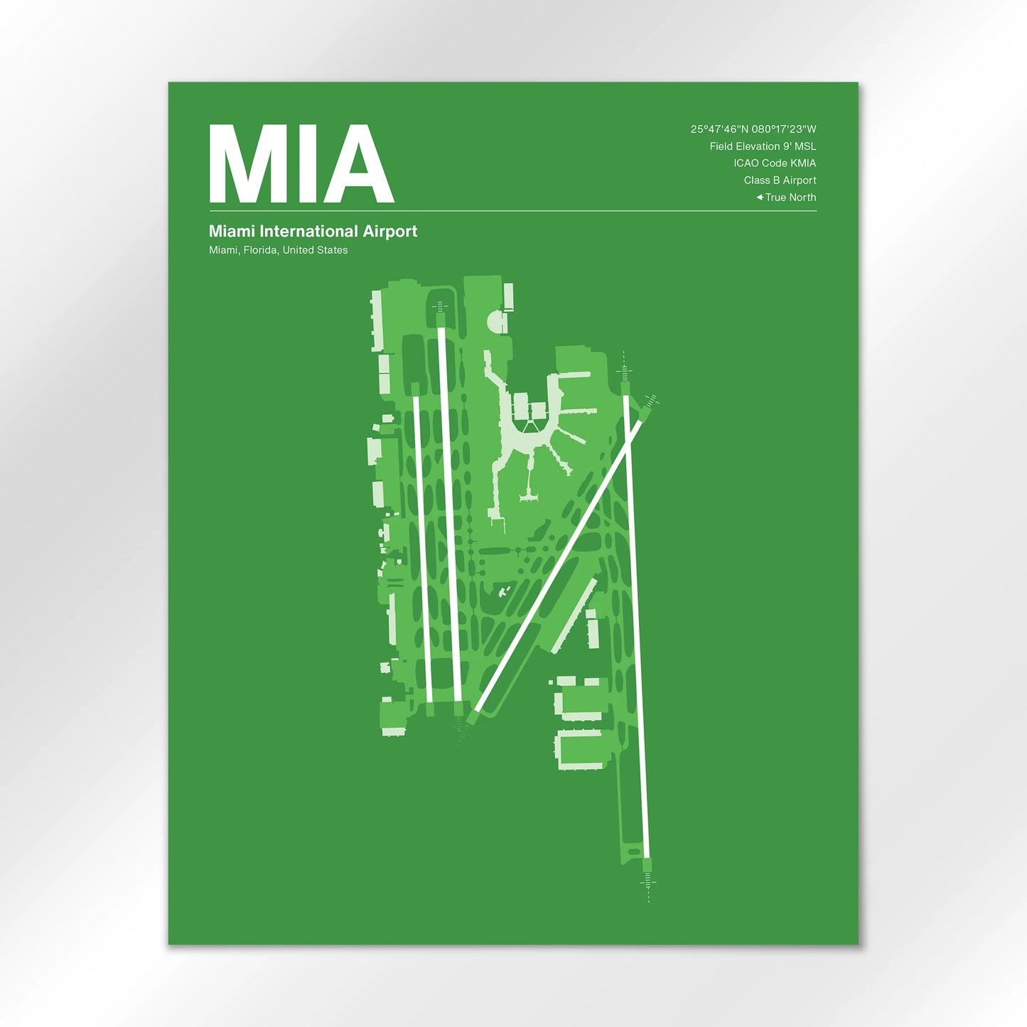 MIA | Miami - Overland Green - 16×20" - No Frame