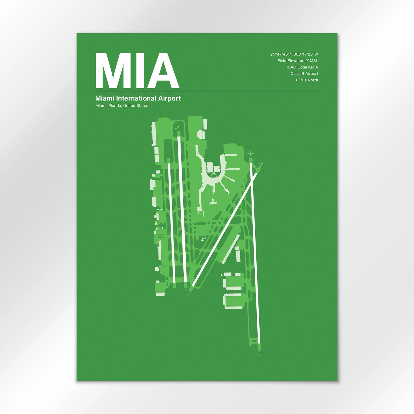 MIA | Miami - Overland Green - 18×24" - No Frame