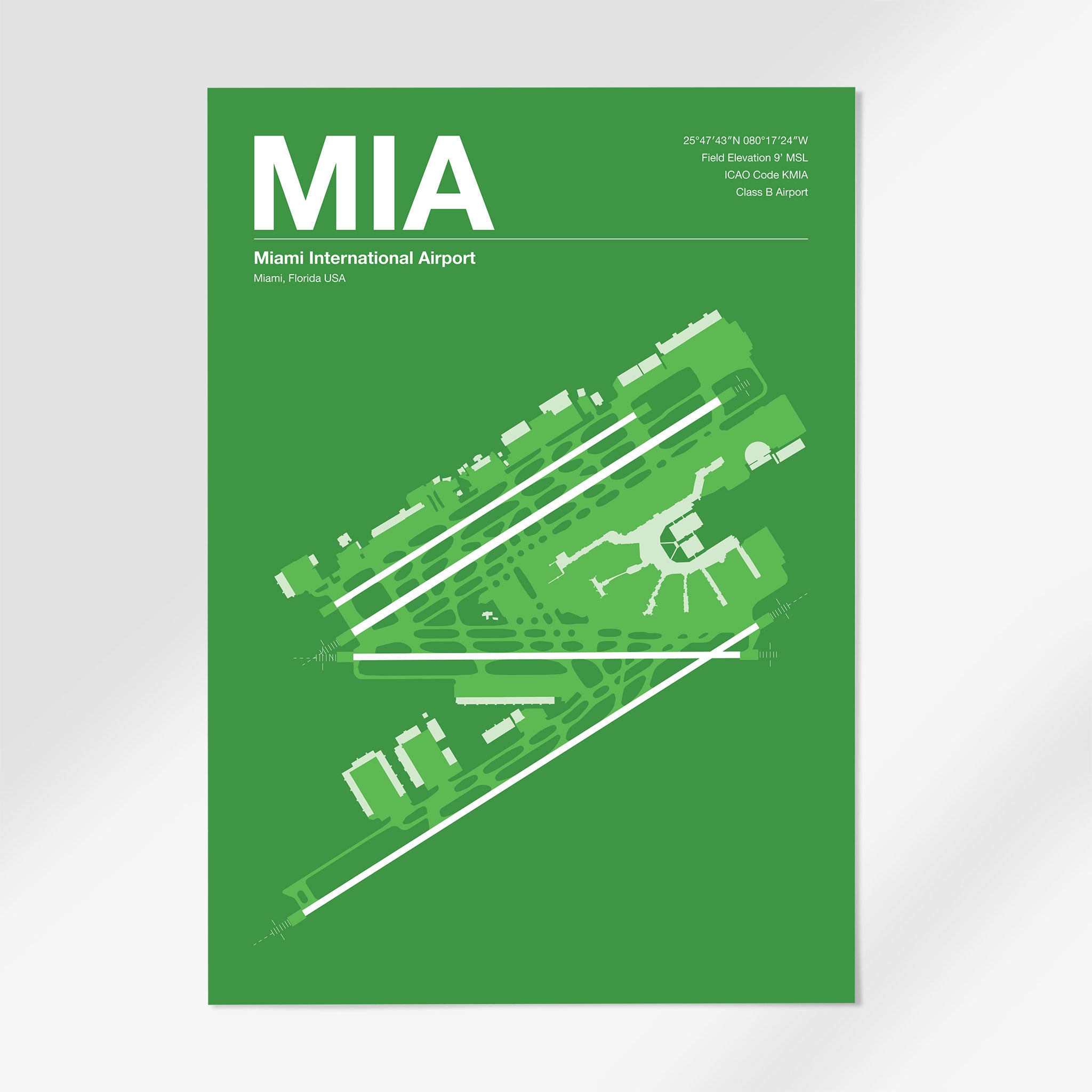 MIA | Miami - A3 - Overland Green - No Frame