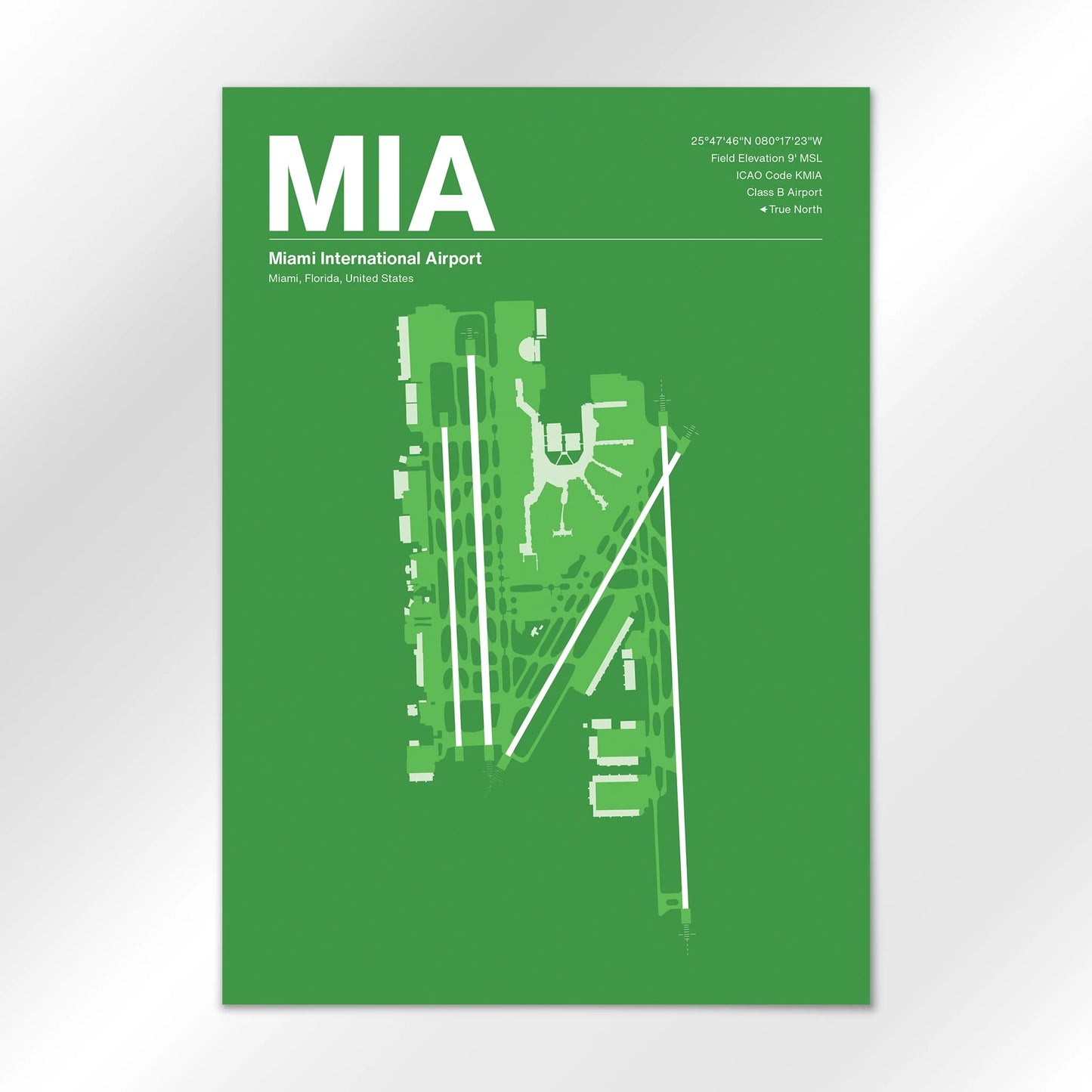 MIA | Miami - Overland Green - A1 - No Frame