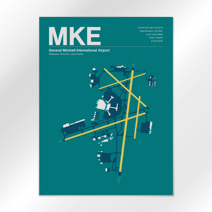 MKE | Milwaukee - Mid - Century Moss - 18×24" - No Frame