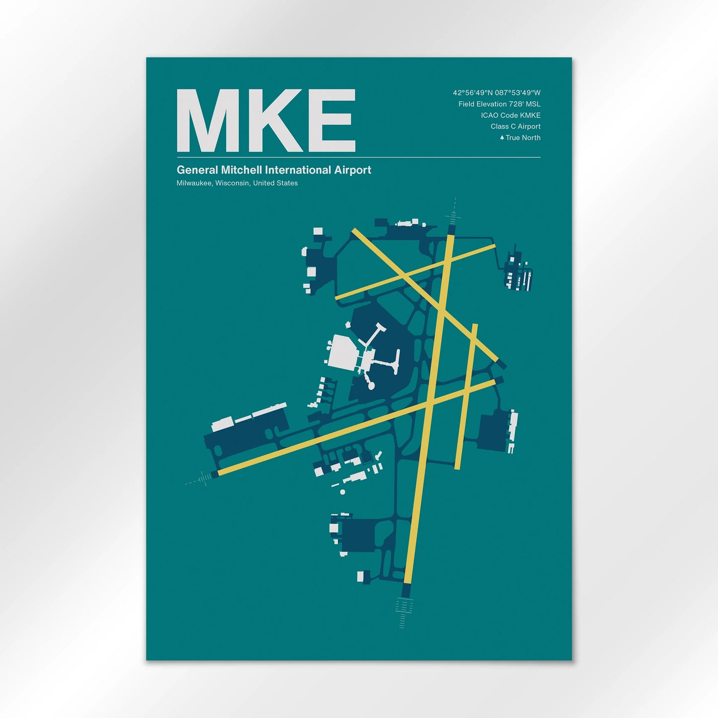 MKE | Milwaukee - Mid - Century Moss - A1 - No Frame