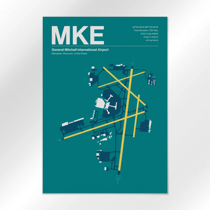 MKE | Milwaukee - Mid - Century Moss - A3 - No Frame