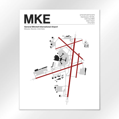 MKE | Milwaukee - Mid - Century Modern - 16×20" - No Frame
