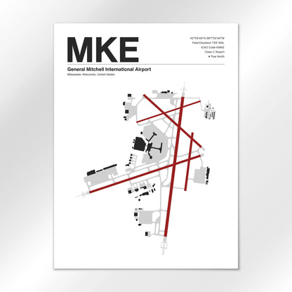 MKE | Milwaukee - Mid - Century Modern - 18×24" - No Frame
