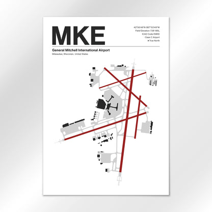 MKE | Milwaukee - Mid - Century Modern - A3 - No Frame