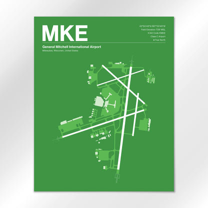MKE | Milwaukee - Overland Green - 16×20" - No Frame