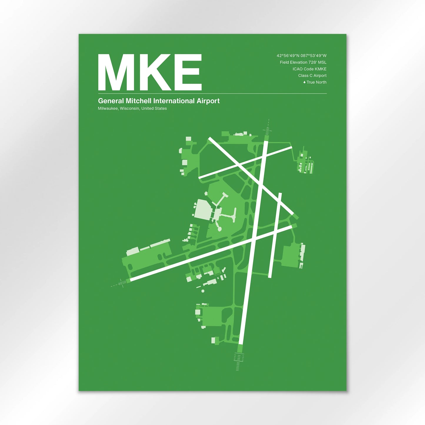 MKE | Milwaukee - Overland Green - 18×24" - No Frame