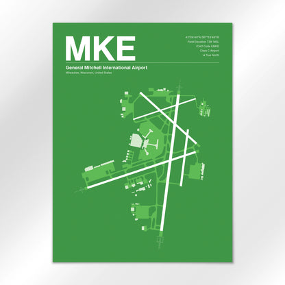 MKE | Milwaukee - Overland Green - 18×24" - No Frame