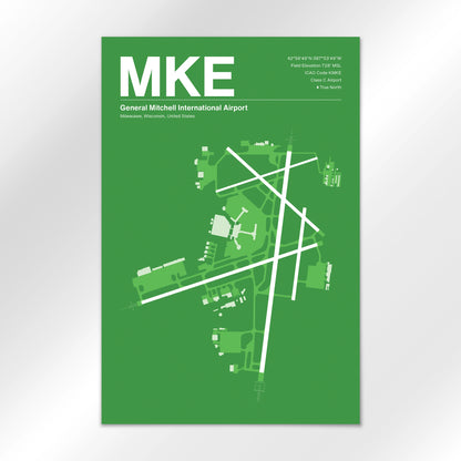 MKE | Milwaukee - Overland Green - 24×36" - No Frame