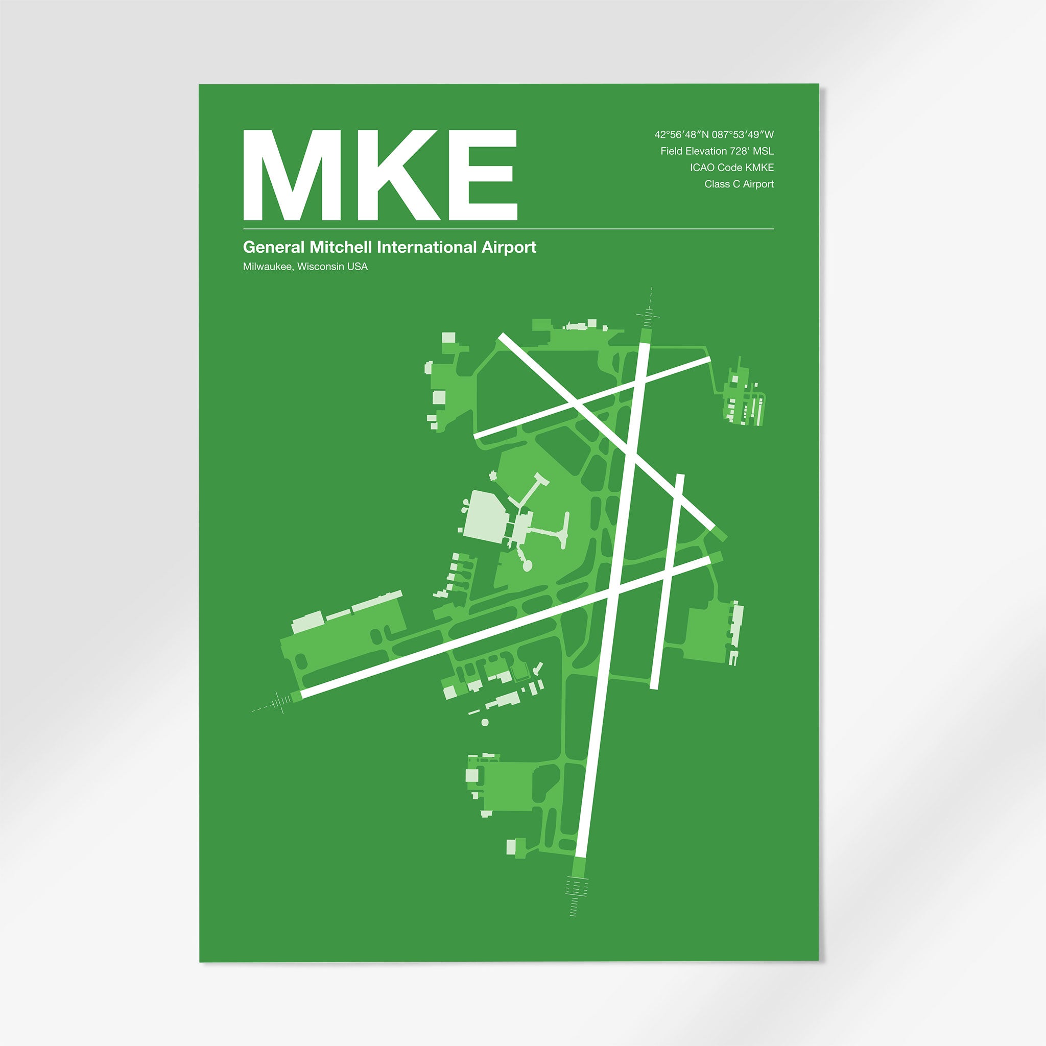 MKE | Milwaukee - A3 - Overland Green - No Frame