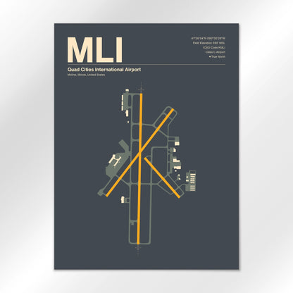 MLI Airport Diagram