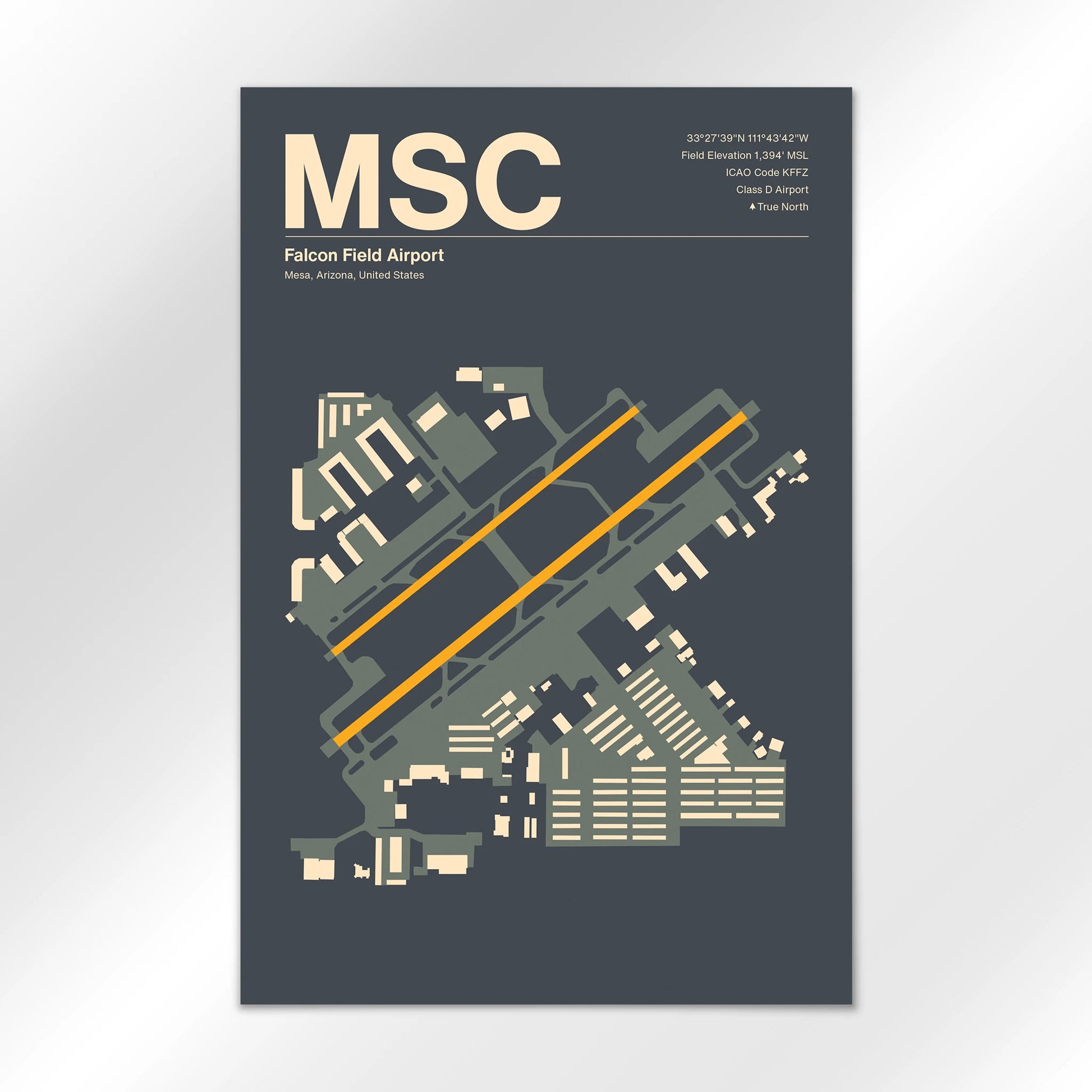 MSC | Mesa - Mid - Century Slate - 12×18" - No Frame