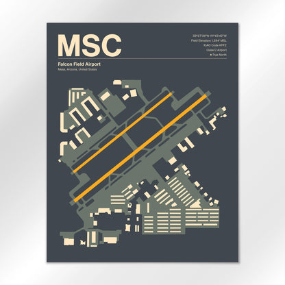 MSC | Mesa - Mid - Century Slate - 16×20" - No Frame