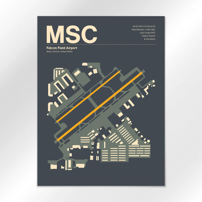 MSC | Mesa - Mid - Century Slate - 18×24" - No Frame