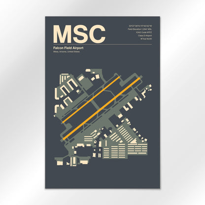MSC | Mesa - Mid - Century Slate - 24×36" - No Frame