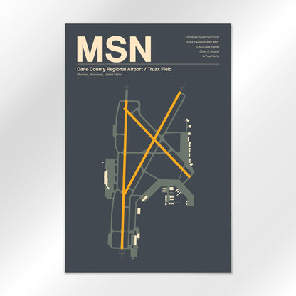 MSN | Madison - Mid - Century Slate - 12×18" - No Frame