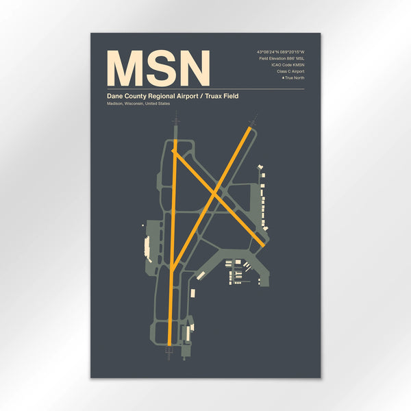 MSN | Madison - Mid - Century Slate - 12×18" - No Frame
