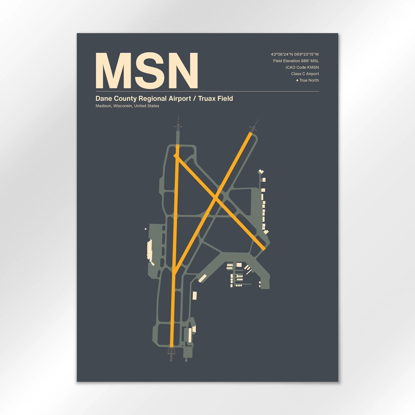 MSN | Madison - Mid - Century Slate - 18×24" - No Frame