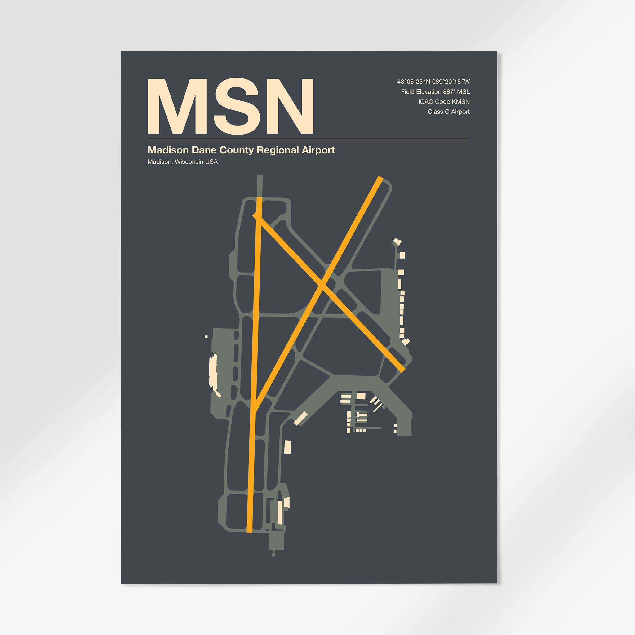 MSN | Madison - 24×36" - Mid - Century Slate - No Frame