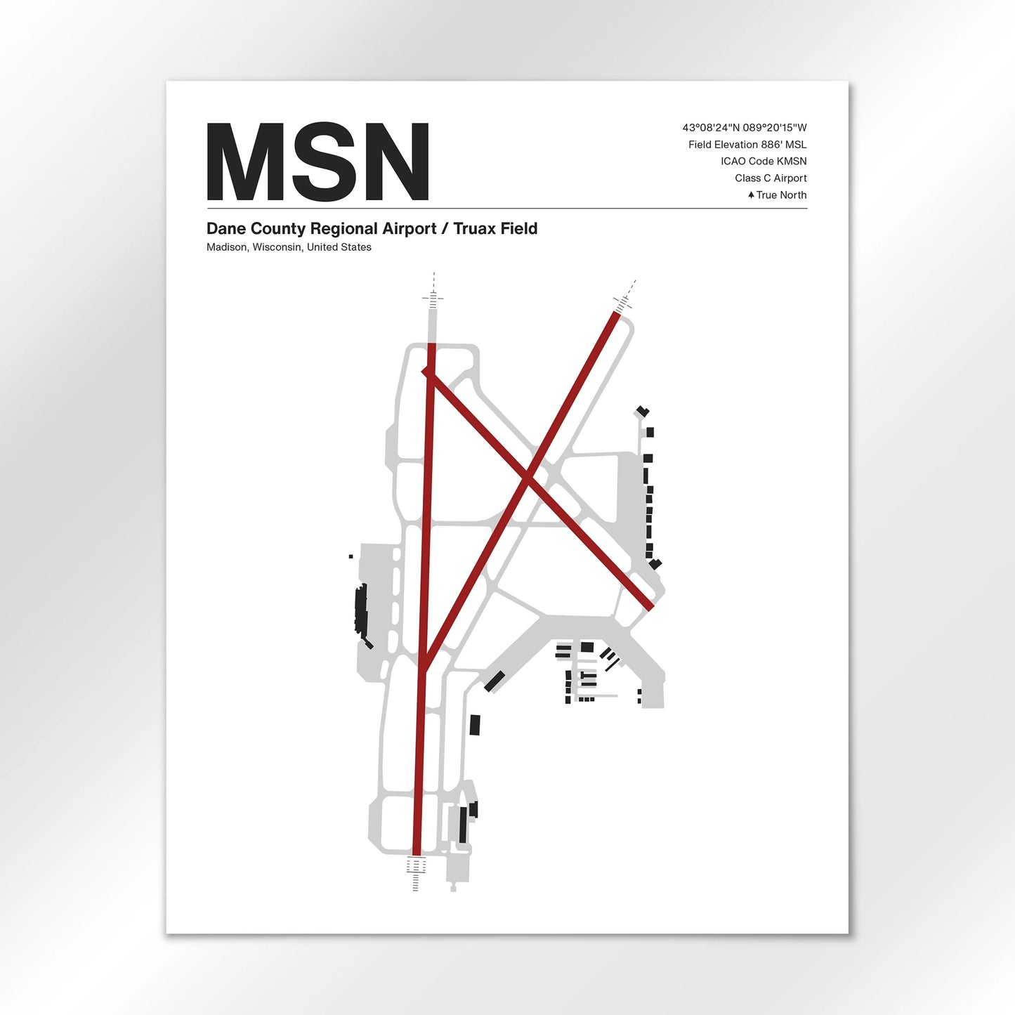 MSN | Madison - Mid - Century Modern - 16×20" - No Frame