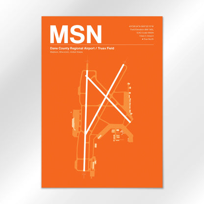 MSN | Madison - Sunset Orange - A2 - No Frame