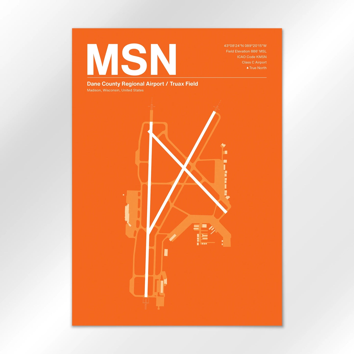 MSN | Madison - Sunset Orange - A3 - No Frame