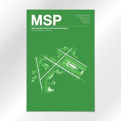 MSP | Minneapolis - Overland Green - 12×18" - No Frame
