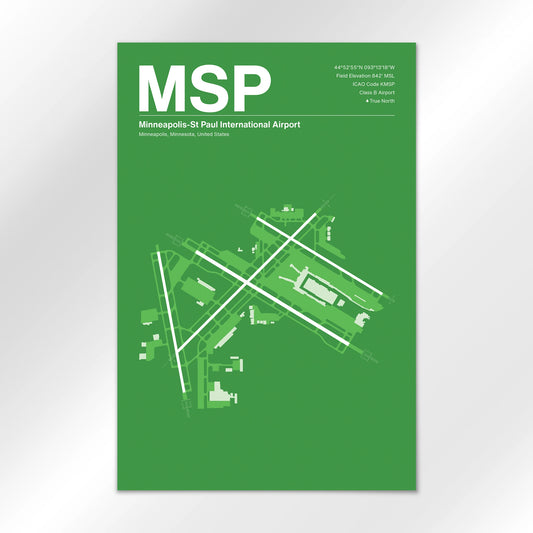 MSP | Minneapolis - Overland Green - 12×18" - No Frame
