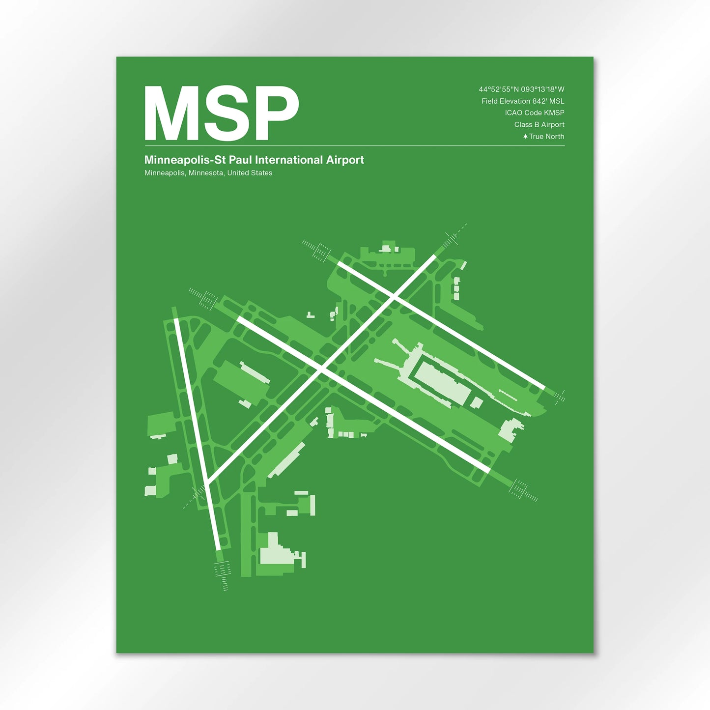 MSP | Minneapolis - Overland Green - 16×20" - No Frame